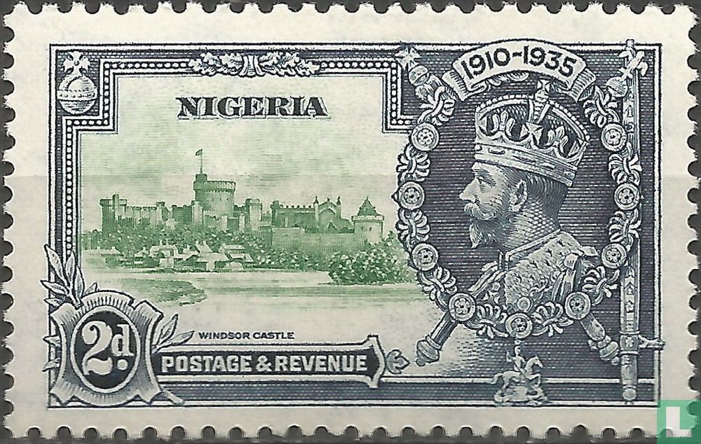 Koning George V - Zilveren jubileum 2 (1935) - Nigeria - LastDodo