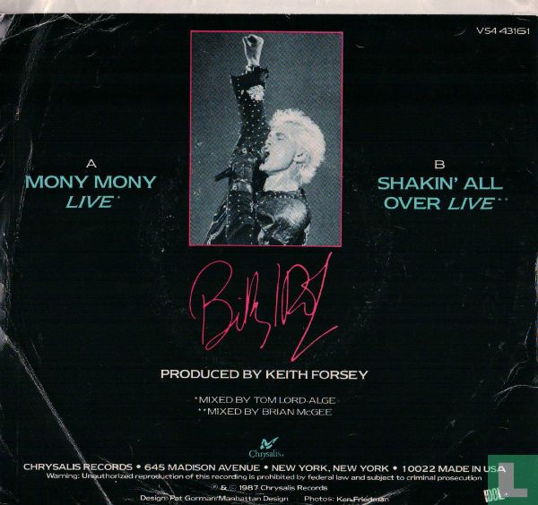Mony Mony "Live"