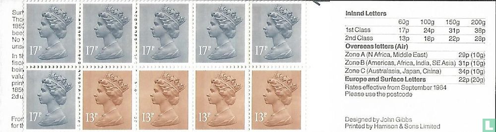 Surface printed stamps