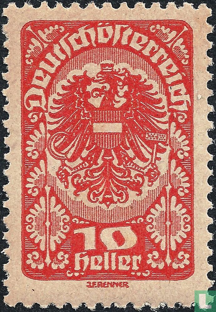 Posthörner und Staatswappen