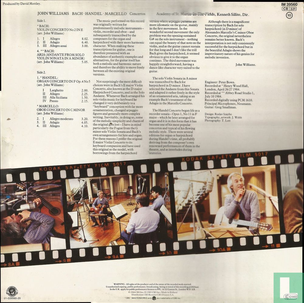 John Williams Bach . Handel . Marcello