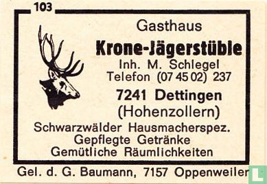 Gasthaus Krone-Jägerstüble - M. Schlegel