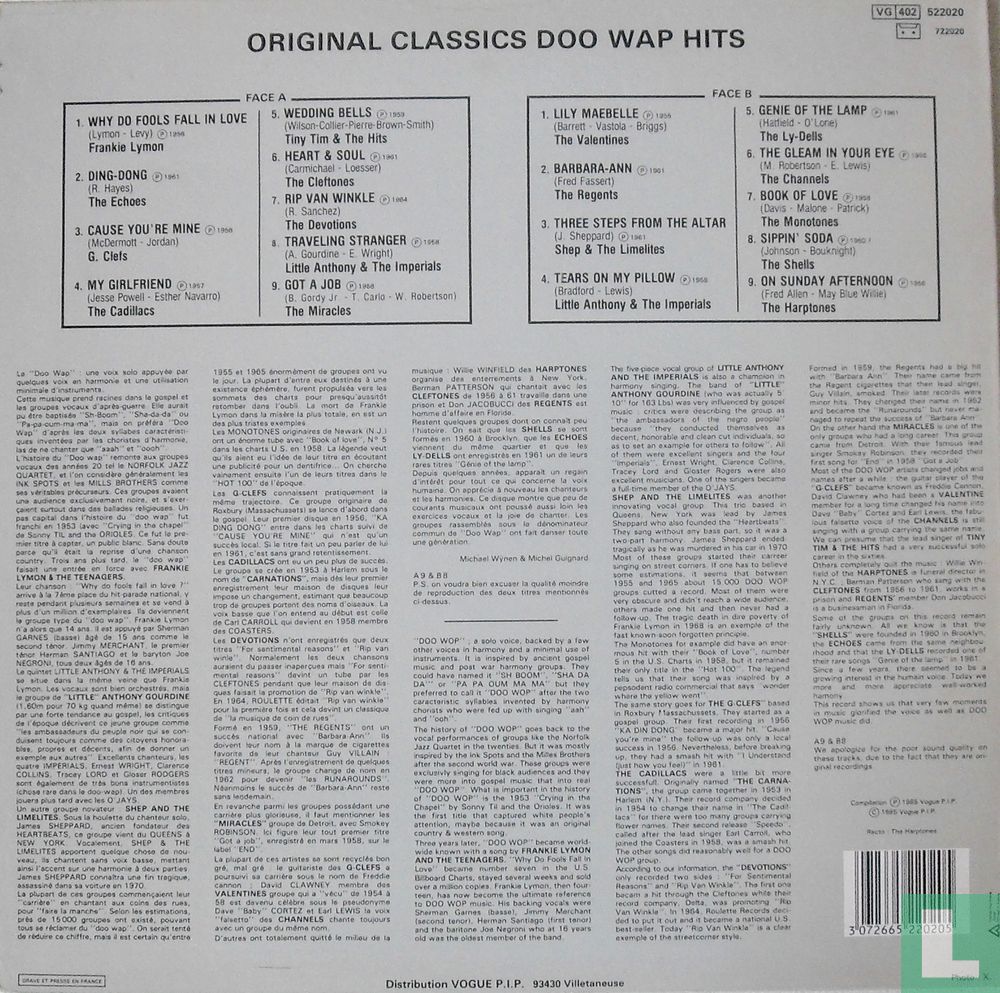 Original Classics Doo Wap Hits