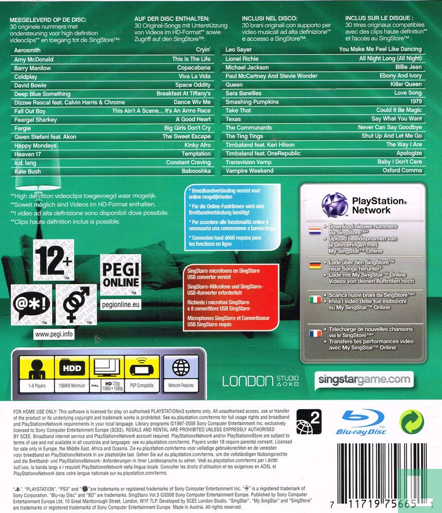 Singstar + SingStore Vol. 3