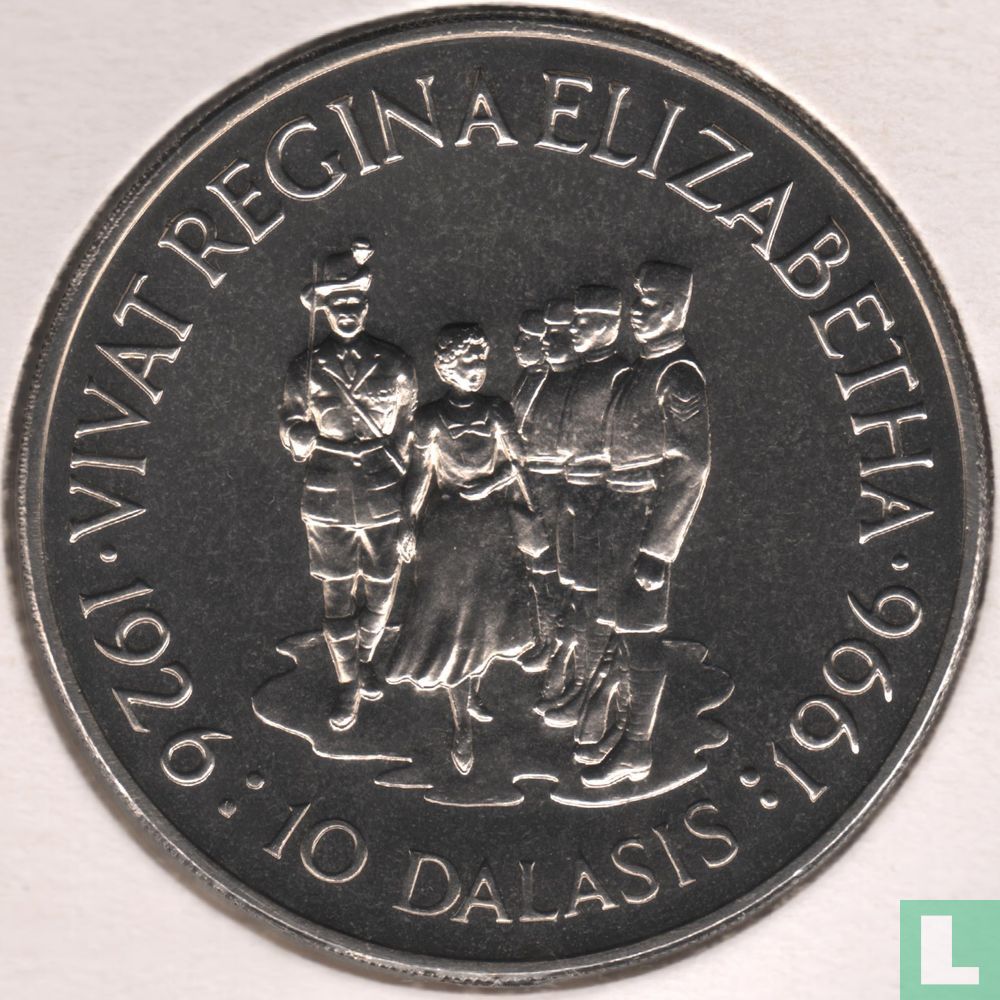 Gambia 10 dalasis 1996 "70th Birthday of Queen Elizabeth II"