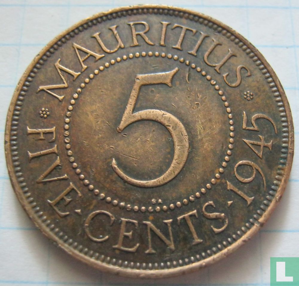 Mauritius 5 cent 1945