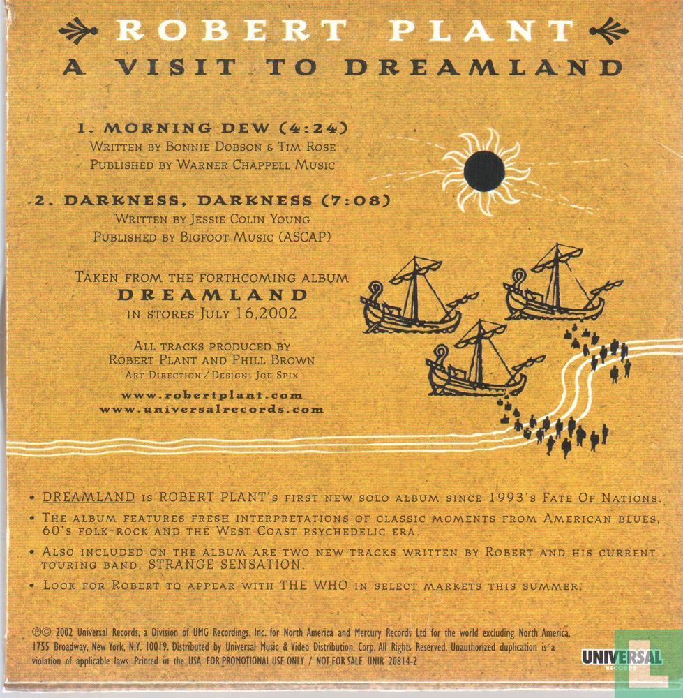 A to dreamland CDS 20814-2 (2002) - Plant, Robert - LastDodo