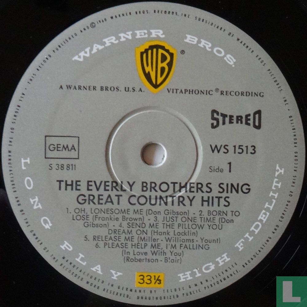 The Everly Brothers Sing Great Country Hits