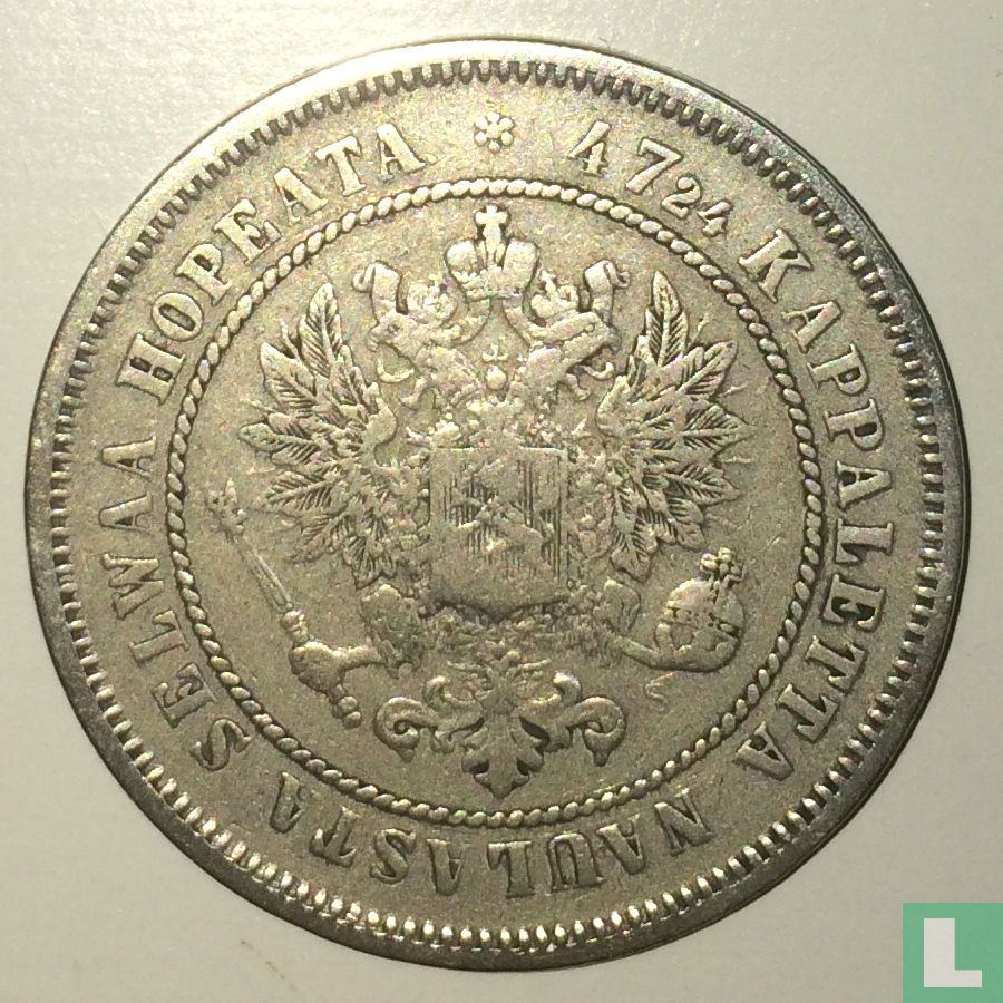 Finlande 2 markkaa 1872