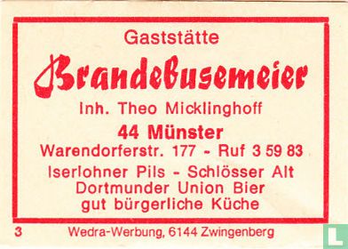 Gaststätte Brandebusemeier - Theo Micklinghoff