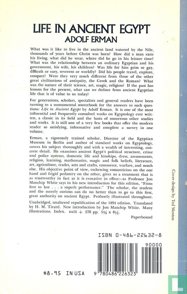 Life in Ancient Egypt (1971) - Erman, Adolf - LastDodo