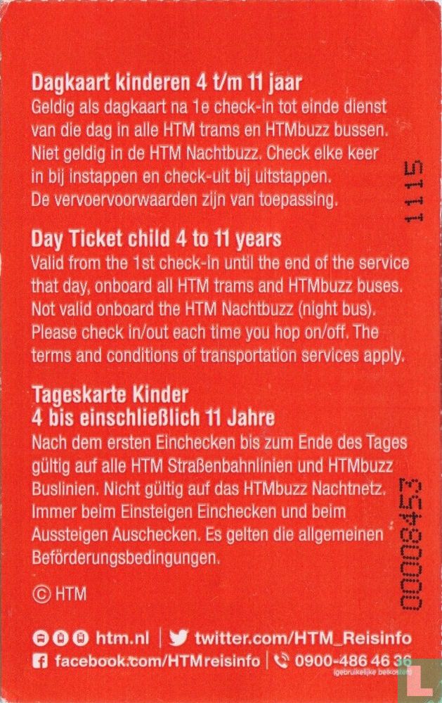 HTM Kinderdagkaart