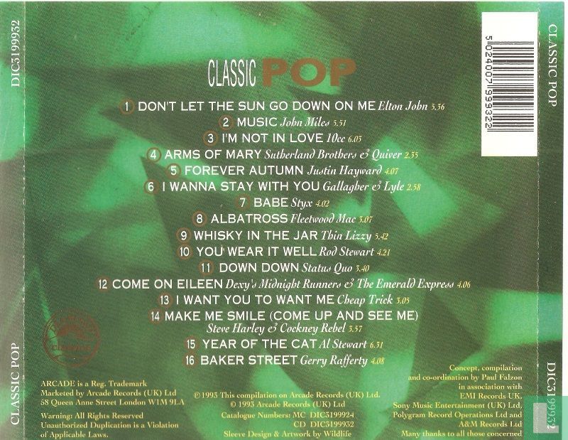 Classic Pop - 16 Memorable Tracks 