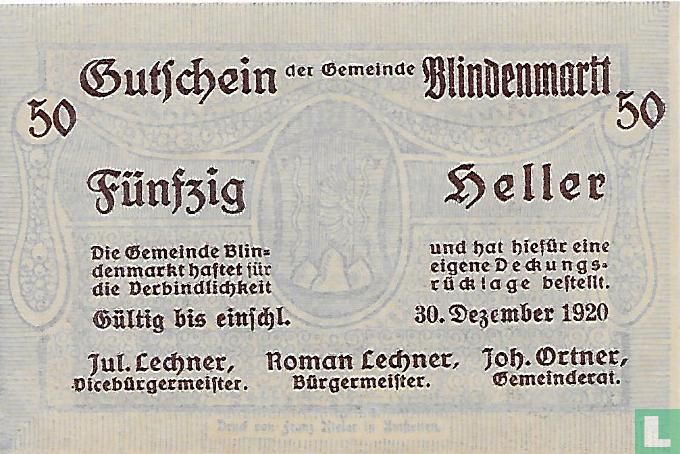 Blindenmarkt 50 Heller 1920