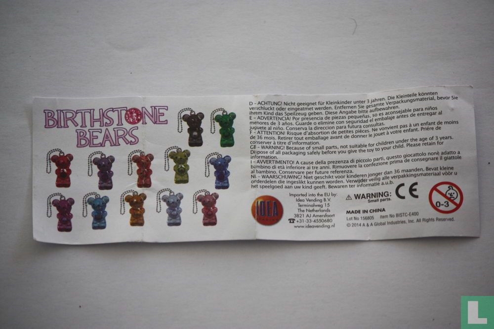 Birthstone Bears bijsluiter