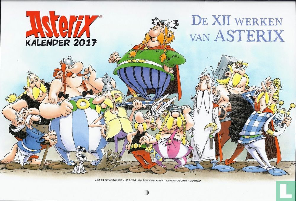 naam dwaas dubbellaag Asterix kalender 2017 - De XII werken van Asterix (2016) - Albert René -  LastDodo