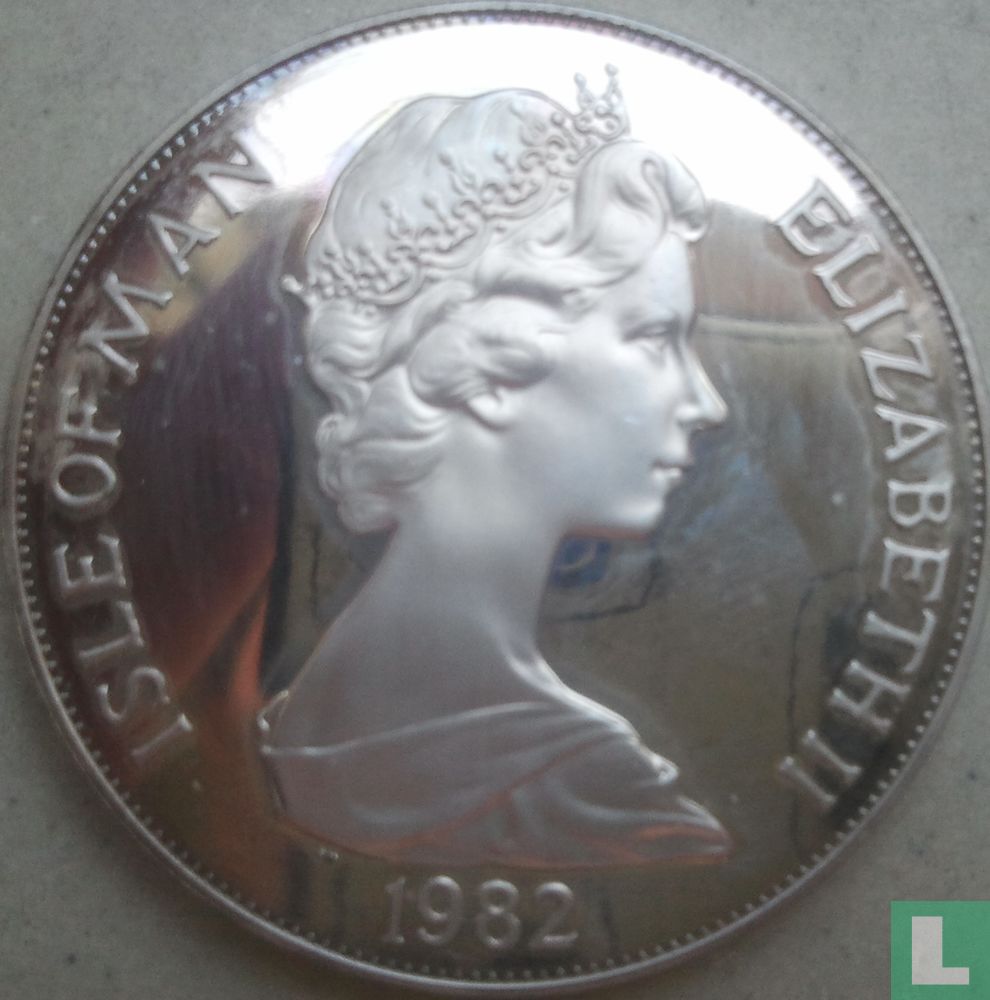 1982 Man Man 1 crown 1982 (PROOF - zilver)