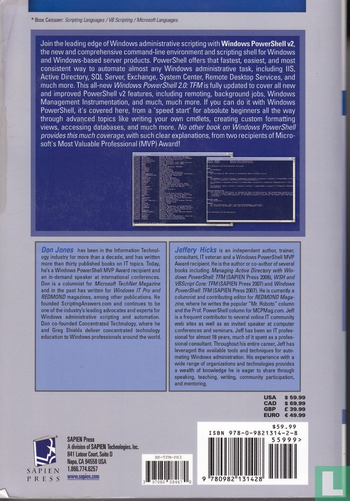 Windows Powershell 2.0 (2010) - Hicks, Jeffery - LastDodo