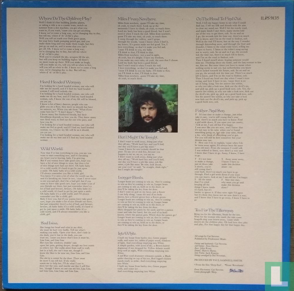 Tea for the Tillerman LP ILPS 9135 (1970) Islam, Yusuf LastDodo