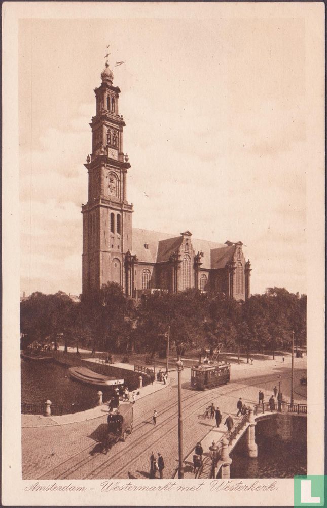Amsterdam Westermarkt met Westerkerk