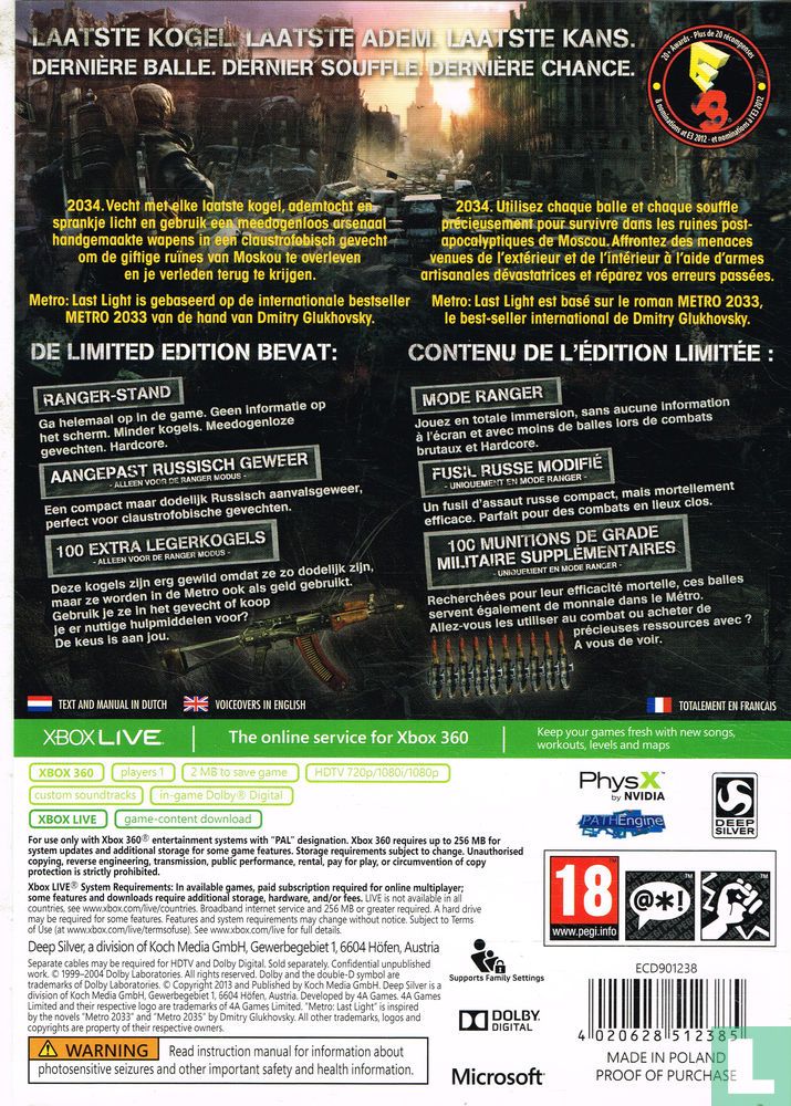 Metro: Last Light Limited Edition