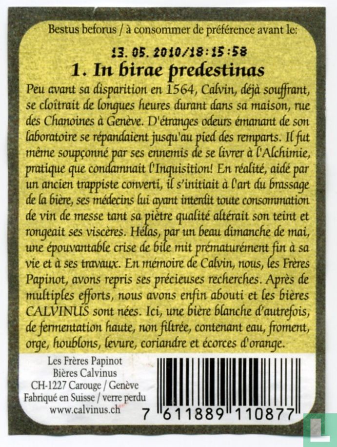 Calvinus Blanche