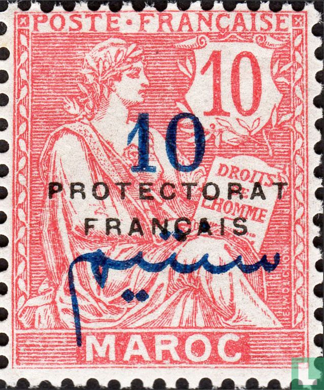 Type Mouchon, surcharged