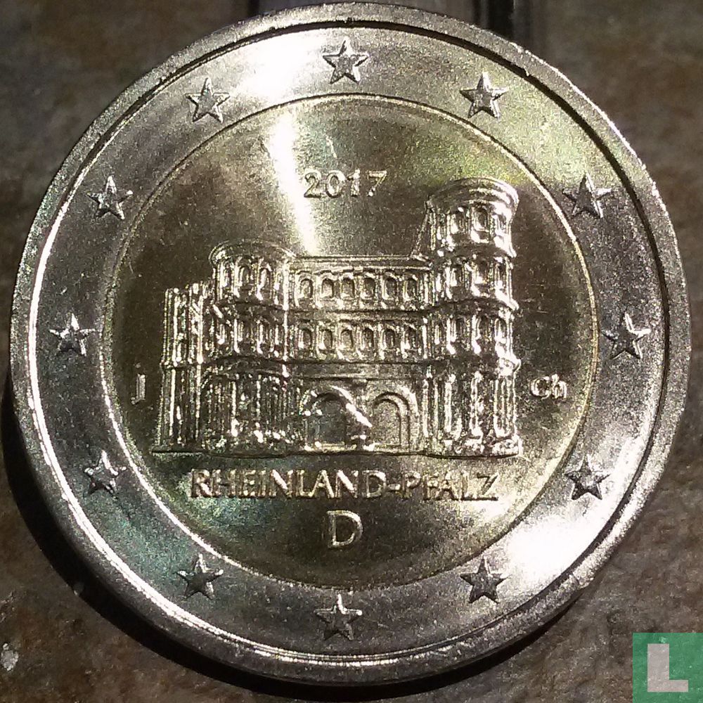 2 Euro Münze Rheinland Pfalz 2017 Wert Duitsland 2 euro 2017 (J) "Rheinland-Pfalz" KM# 356 (2017) - Duitsland