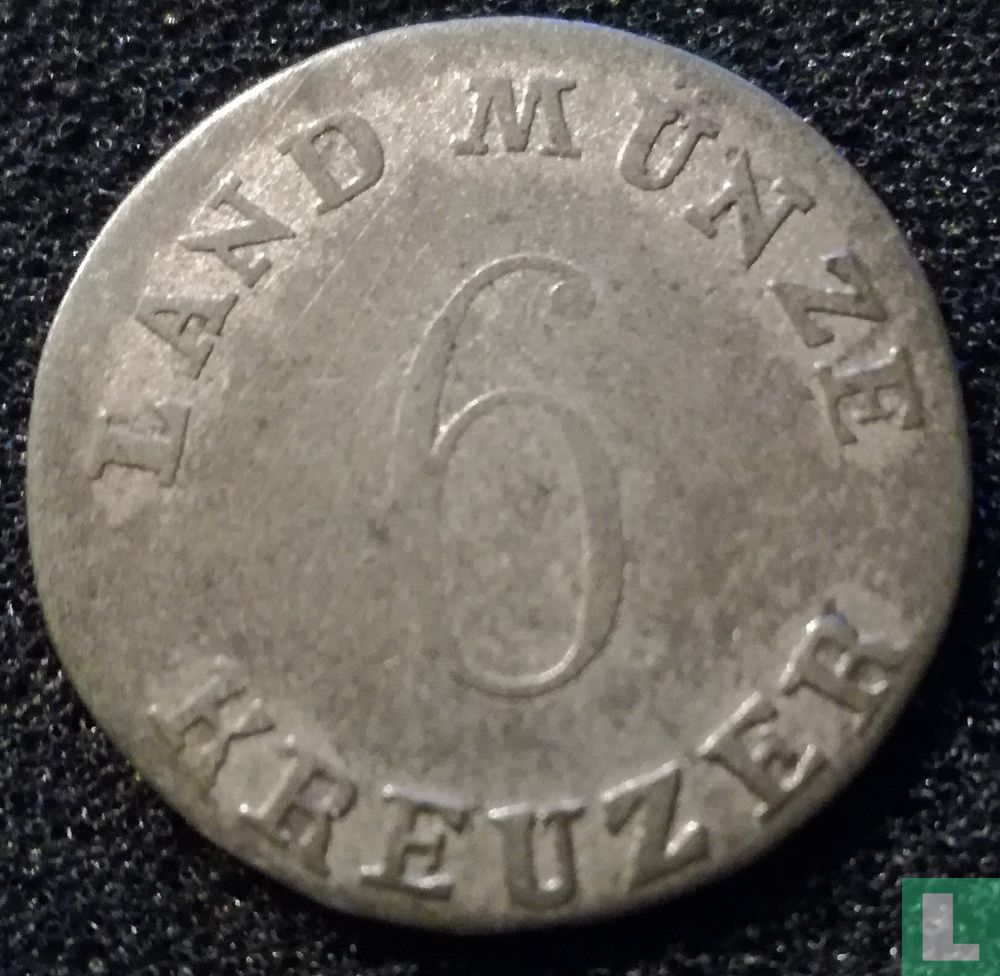SaxeMeiningen 6 kreuzer 1829 (type 1) KM 116 (1829) SaxeMeiningen