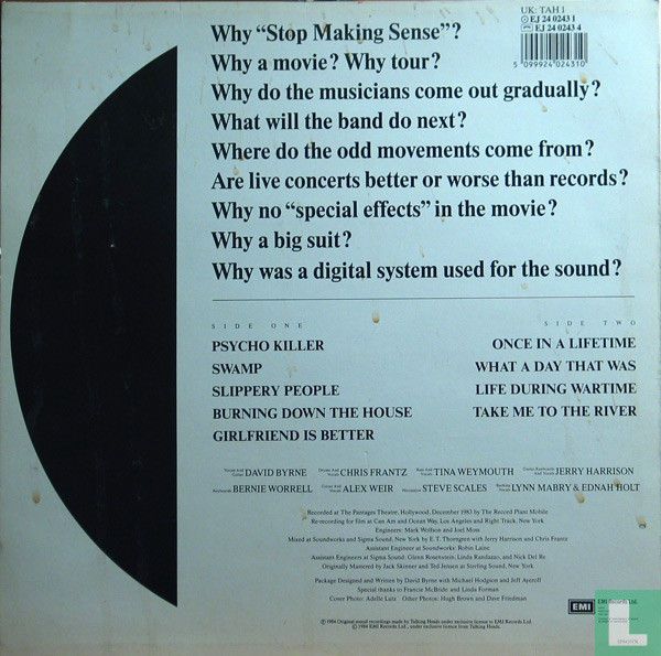 Stop Making Sense