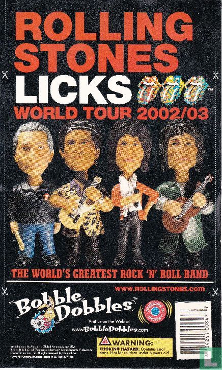 Rolling Stones: folder Licks Tour (2003) - Bobble Dobbles - LastDodo