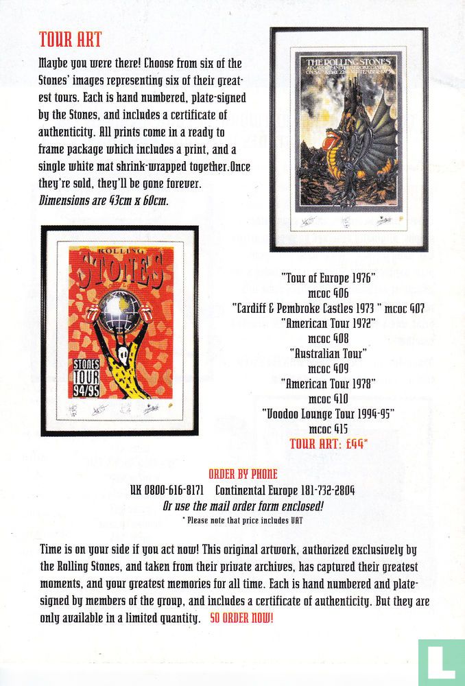Rolling Stones: catalogus 1995