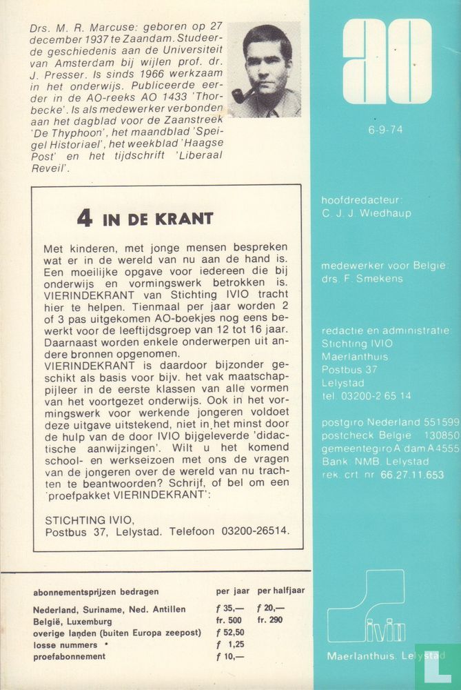 Gesprek met Dr. W. Drees Sr.