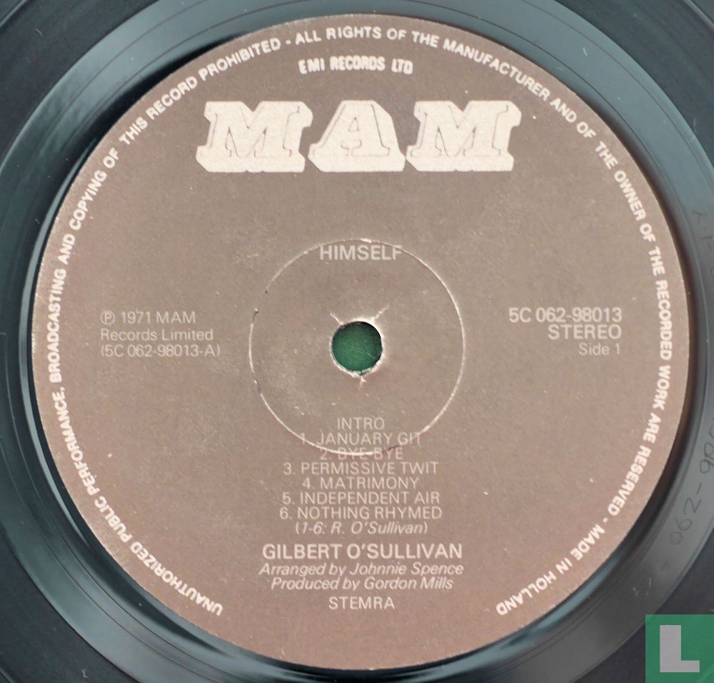 Gilbert O'Sullivan Himself