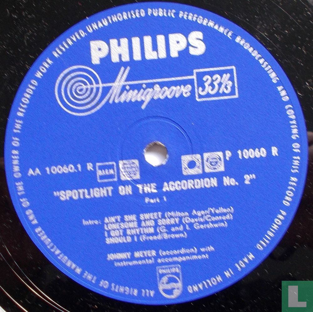 Spotlight on the Accordion No. 2 Mini P 10060 R (1954) - Meijer, Johnny -  LastDodo