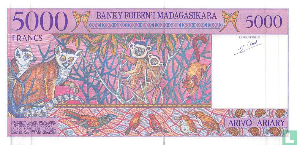 Madagascar 5000 Francs 1995