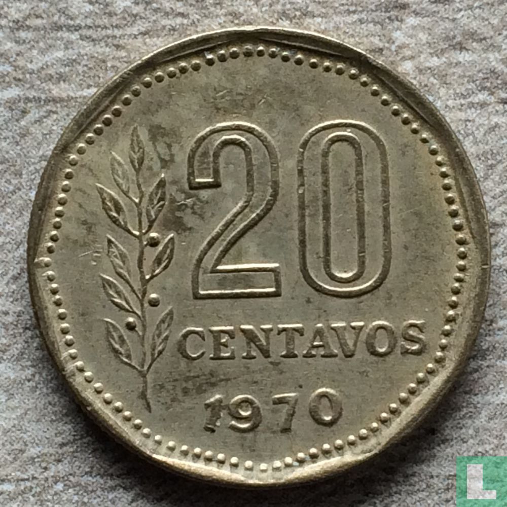 Argentinien 20 Centavo 1970