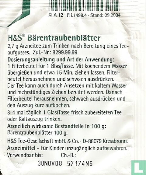 Bärentrauben-blätter