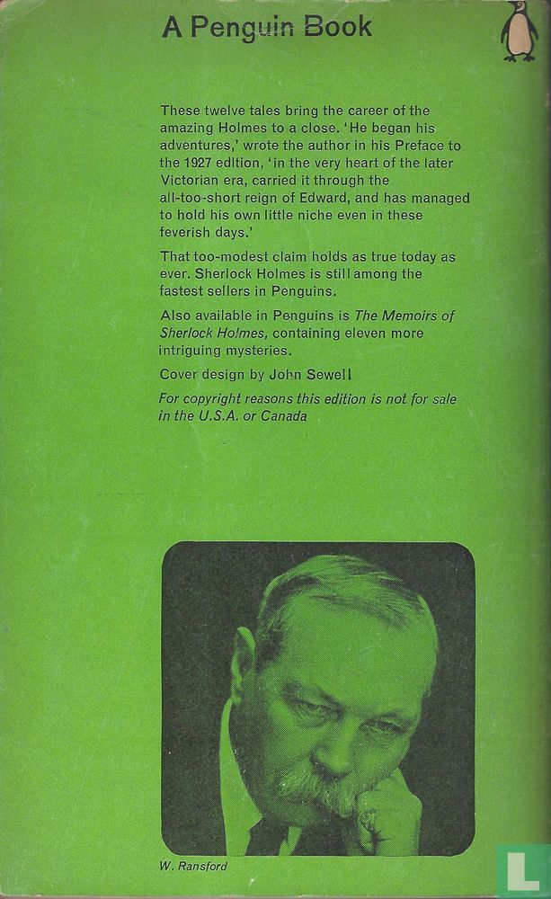 The case-book of Sherlock Holmes