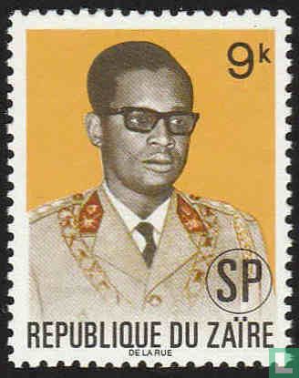 General Mobutu mit Aufdruck