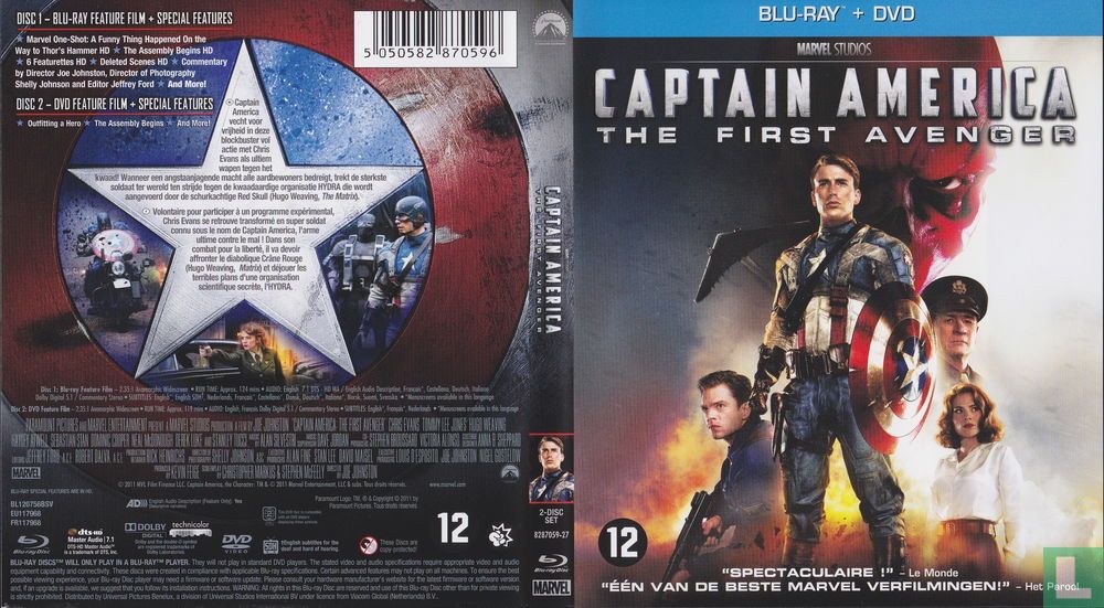 Captain America: The First Avenger Blu 1 (2011) - Blu-ray - LastDodo
