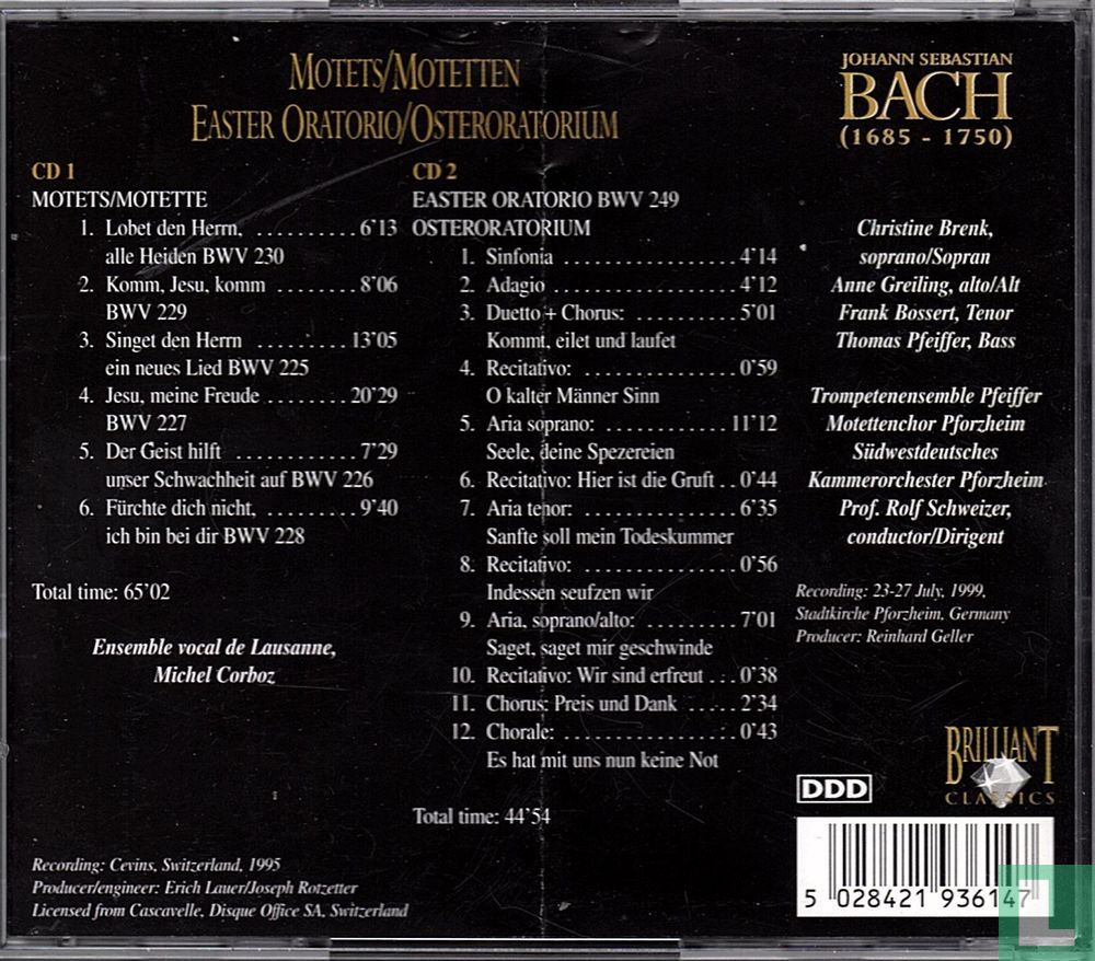 BE 016#017: Motets & Easter Oratorio