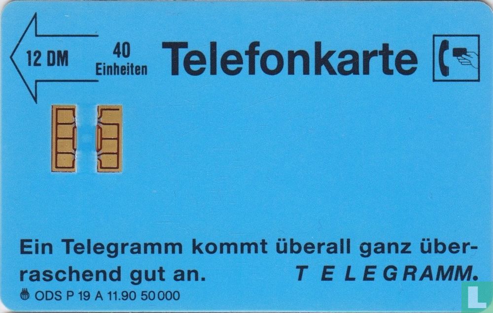 Ein Telegramm ist Dankbarkeit