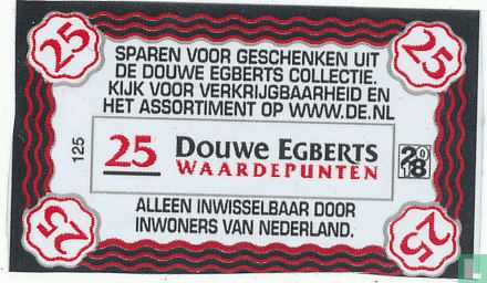 T Buitenland druk Douwe Egberts 25 waardepunten - Douwe Egberts - LastDodo