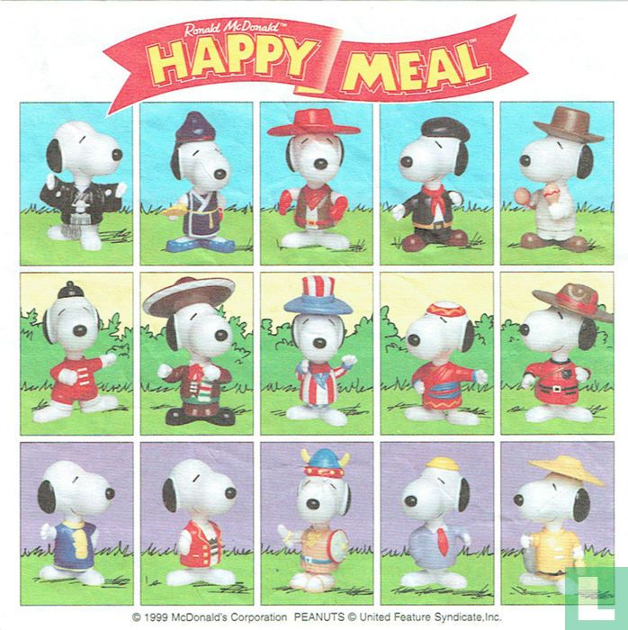 Mcdonalds Happy Meal Toy Snoopy World Collection 1999 