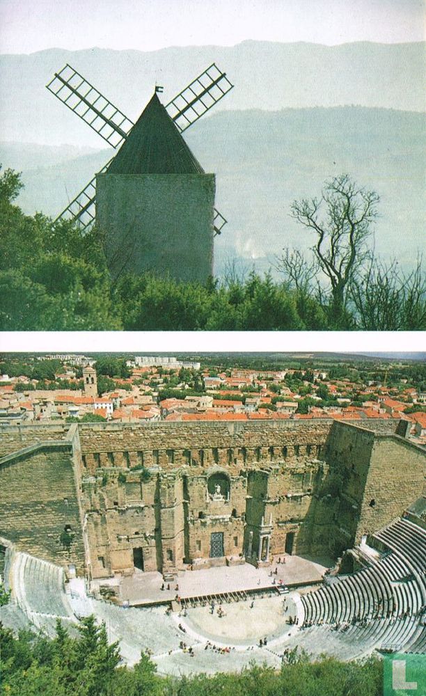 De molen van St-Saturnin en het antieke theater van Orange
