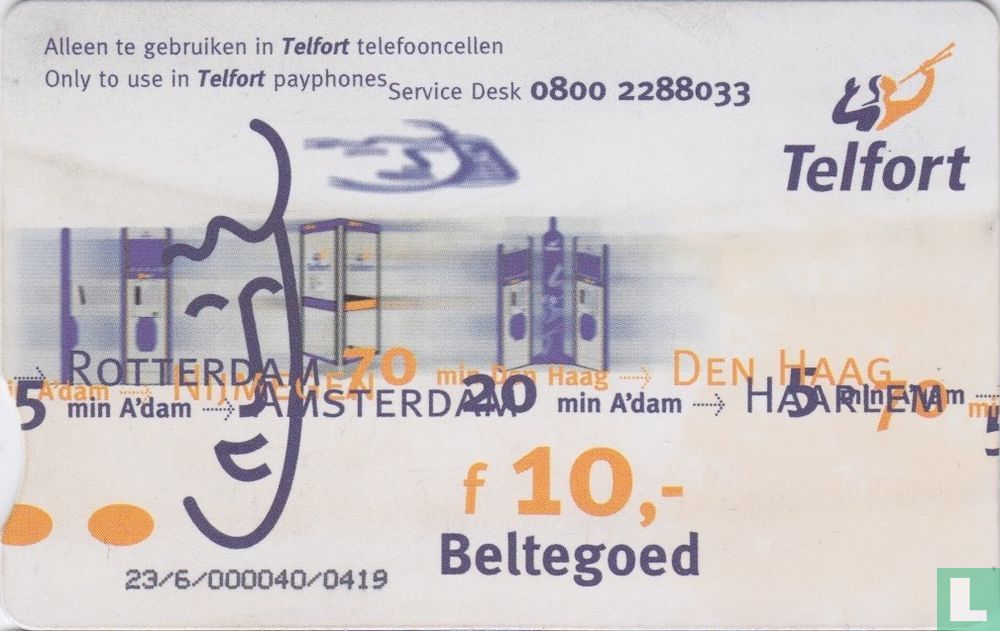 Telfort ƒ10,-
