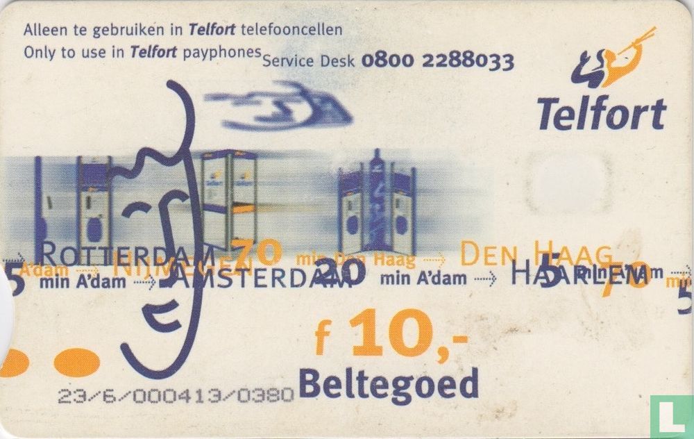 Telfort ƒ10,-