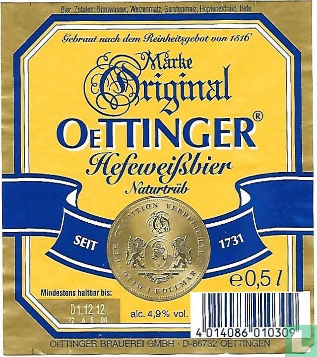 Oettinger Hefeweissbier