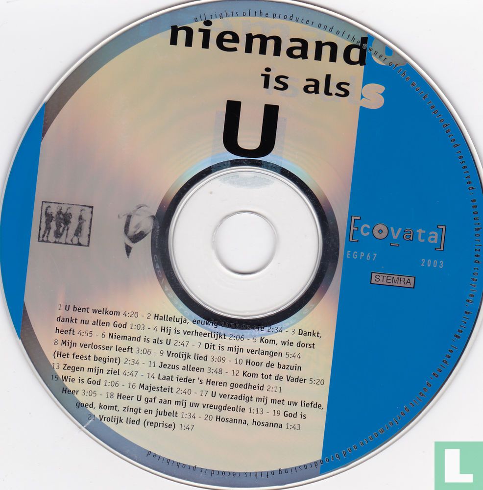 Niemand is als U